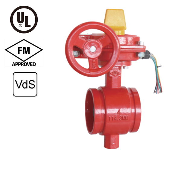 Grooved Butterﬂy Valve with Tamper Switch UL/FM/VdS Approved XD381X