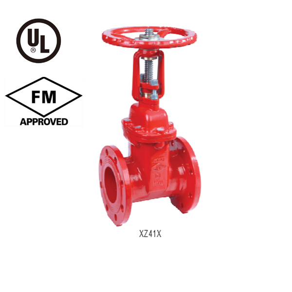 DIN F4 Flanged Resilient OS&Y Gate Valve PN10/16, UL/FM Approved XZ41X